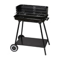 Barbacoa De Carbón Lolahome Con Parrilla De Acero, 57x38x80 Cm, Negra