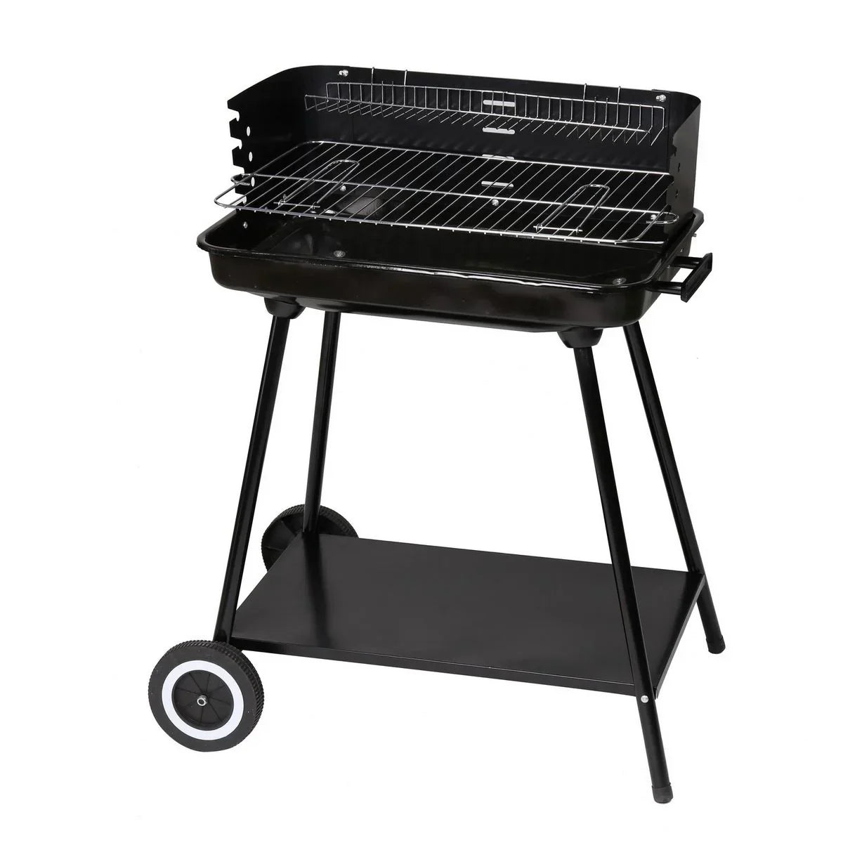 Barbacoa De Carbón Lolahome Con Parrilla De Acero, 57x38x80 Cm, Negra