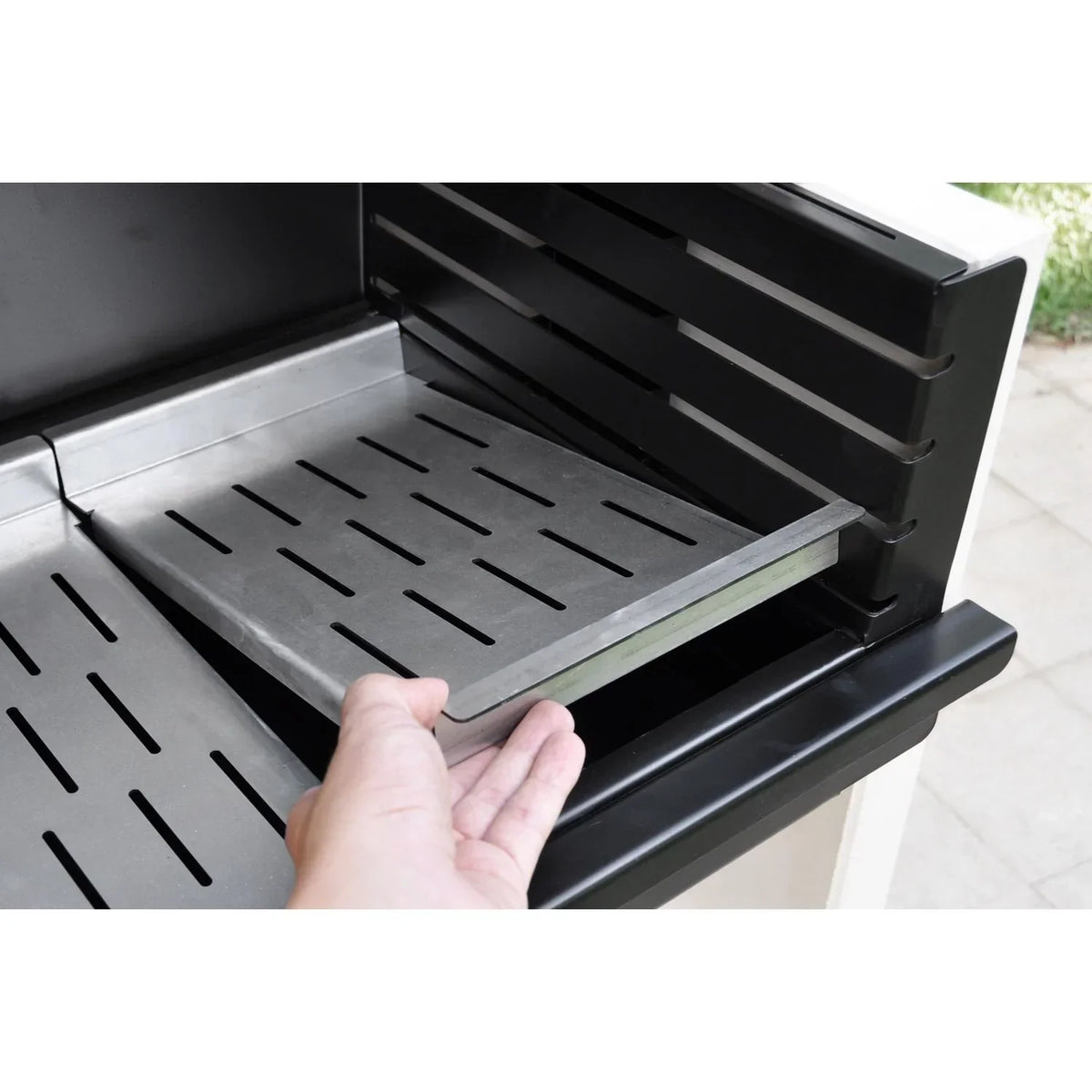 Barbacoa De Hormigón Venit Flex Carbon Y Leña
