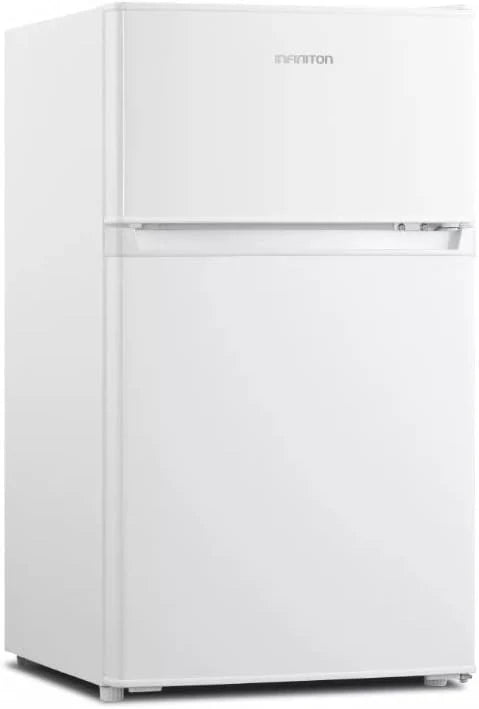 INFINITON | Frigorifico FG-A82B2P | Dos Puertas | Capacidad 85 L | Descongelación DEFROST | Alto 85 Cm | Clase Energética A+ /F | Temperatura Regulable | Color Blanco |