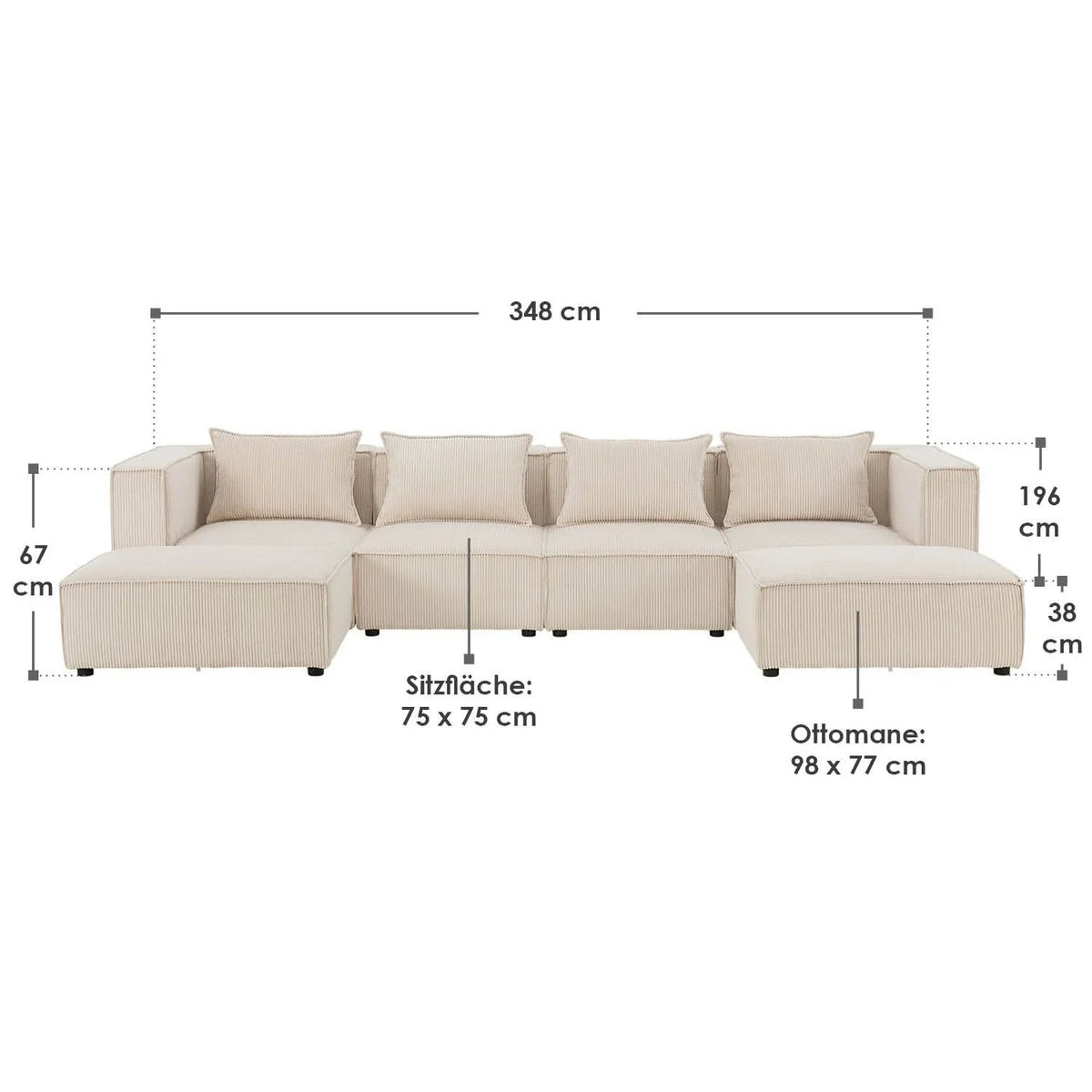 2025 Sofá modular Domas XXL – salón modulable
