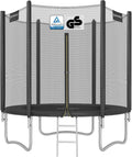 SONGMICS - Kinder Outdoor Trampolin Durchmesser 183/244/305/366/427 cm, externes Schutznetz, Sicherheitsauflagen, Leiter, gerade Stange 180 cm hoch, Stahlrahmen