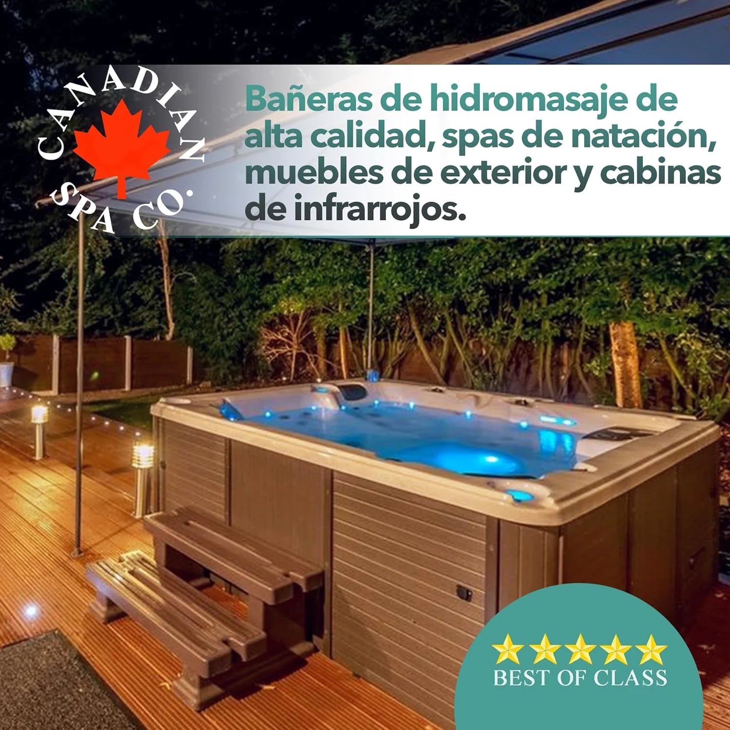 CANADIAN SPA CO. Cubierta Aislante para bañera de hidromasaje, Color marrón, 218 x 218 cm, Disponible en Varios tamaños y Colores