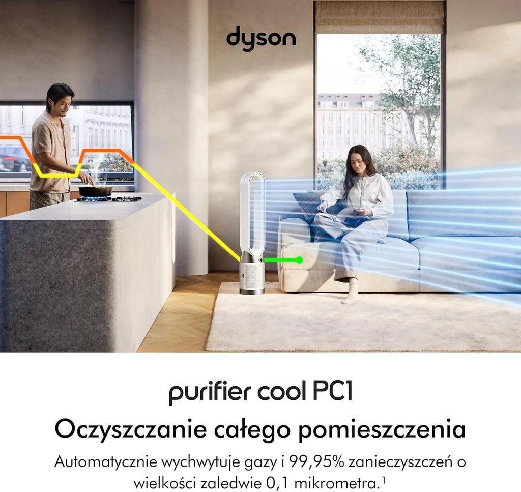 Dyson Purifier Cool PC1 Leistungsstarker Luftreiniger (Weiß/Weiß)