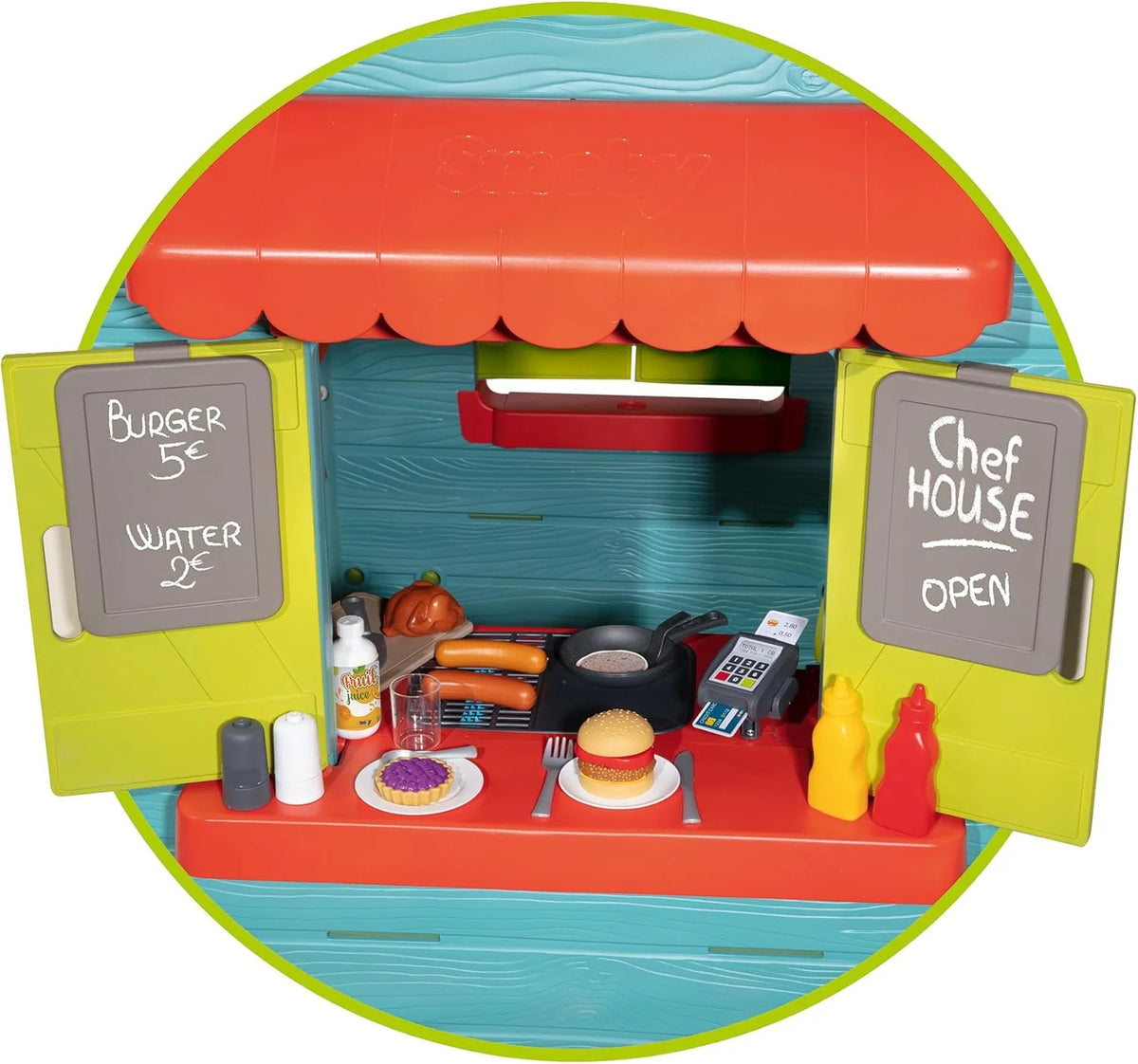 Smoby Life Garden House - Casa de Jardín Infantil de jardinería- Incluye Jardinera, Comedero para Pájaros, Herramientas y Accesorios - Protección UV - Material Reciclado - más de 2 años (7600810408)
