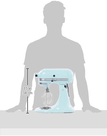 KitchenAid Küchenmaschine - Artisan - Küchenmaschine mit kippbarem Motorkopf - Küchenmaschine mit 5 Zubehörteilen - Küchenmaschine mit 2 Edelstahlschüsseln - 4,8 L und 3 L - Eisblau