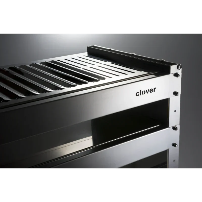 Clover Holzkohlegrill aus Edelstahl mit Rädern,