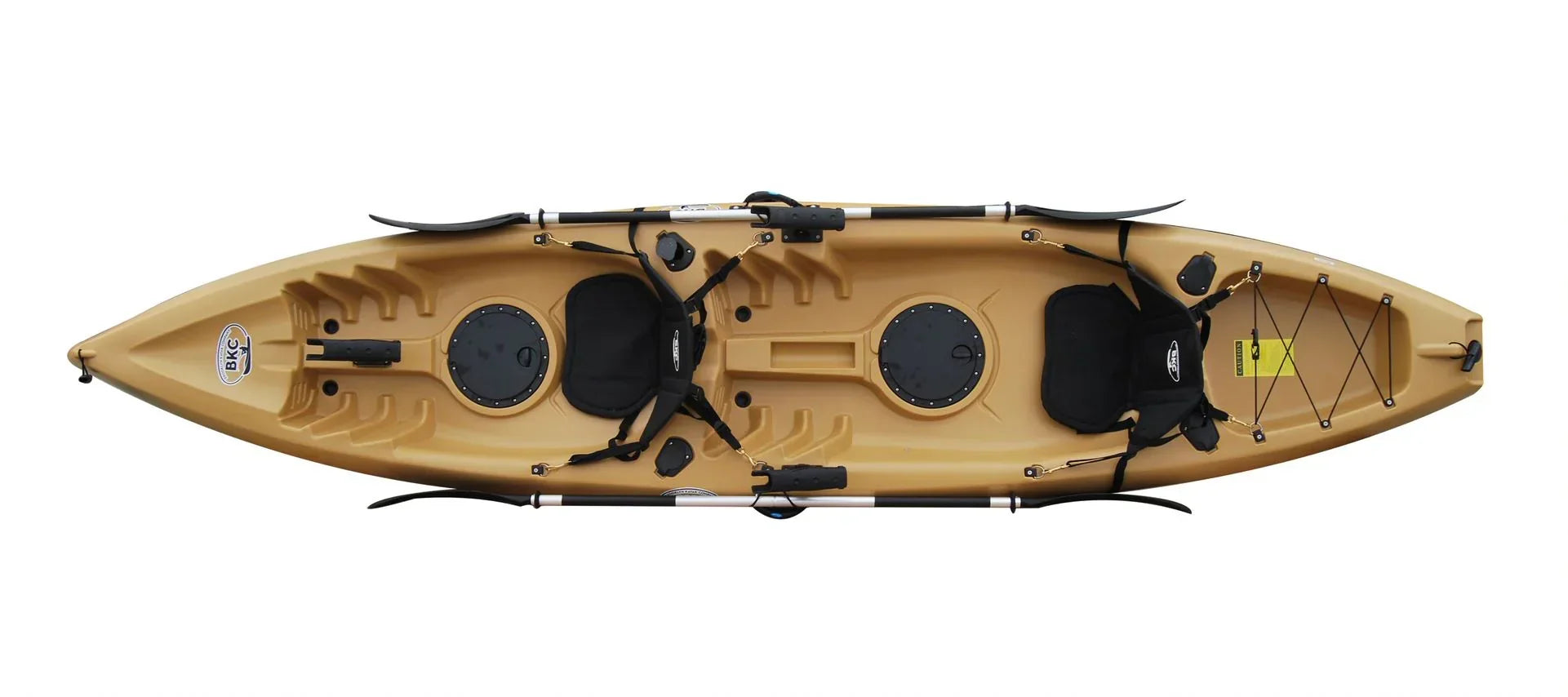 2026 Kayak de pesca tándem BKC TK181 de 3,9 m para 2 personas con asientos acolchados y remos