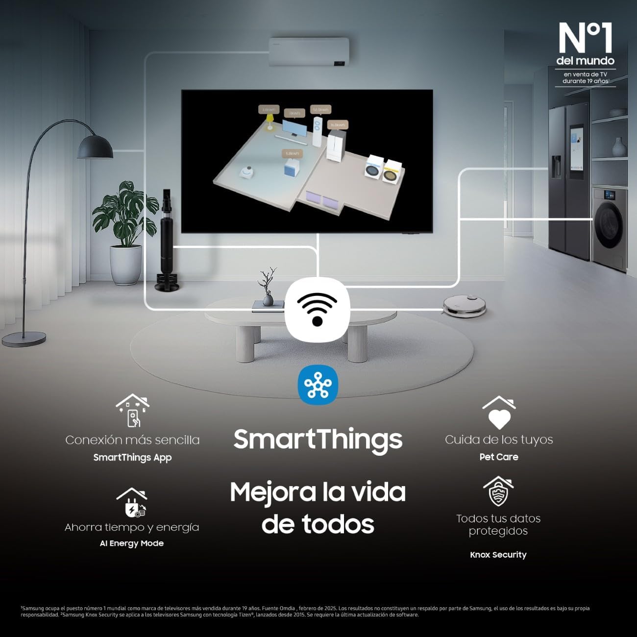 Samsung TV 50 Pulgadas QLED QE1F 4K Smart TV, Imagen y Sonido con IA 4K, Samsung Vision AI, el auténtico Quantum Dot TV Plus