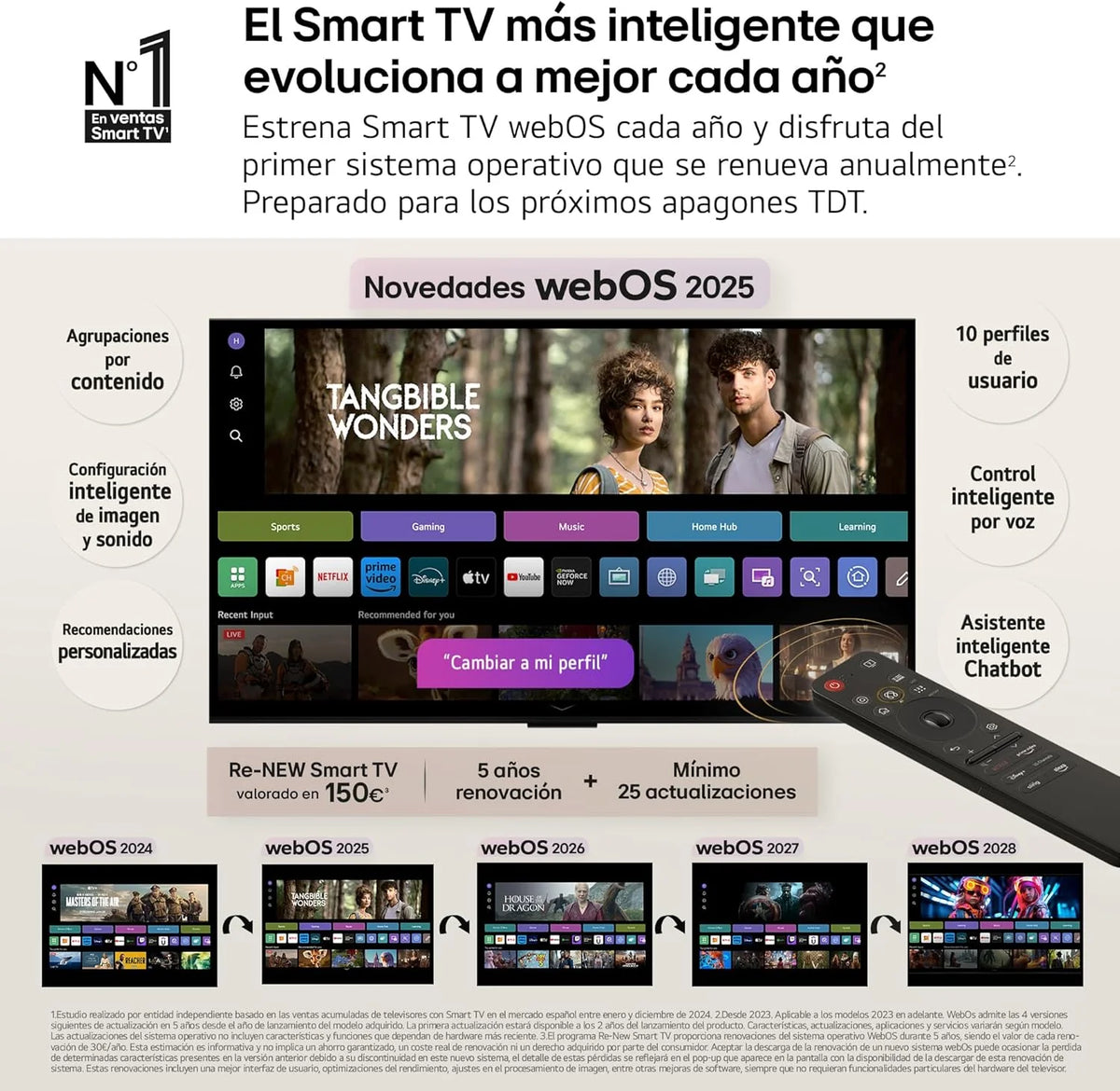 43NANO80A6B - TV 43", 4K NanoCell, Smart TV, LED IA, WebOS 25, Procesador Potente e Inteligente, Super Upscaling, Dolby Digital Plus, Alexa/Google Assistant, Negro
