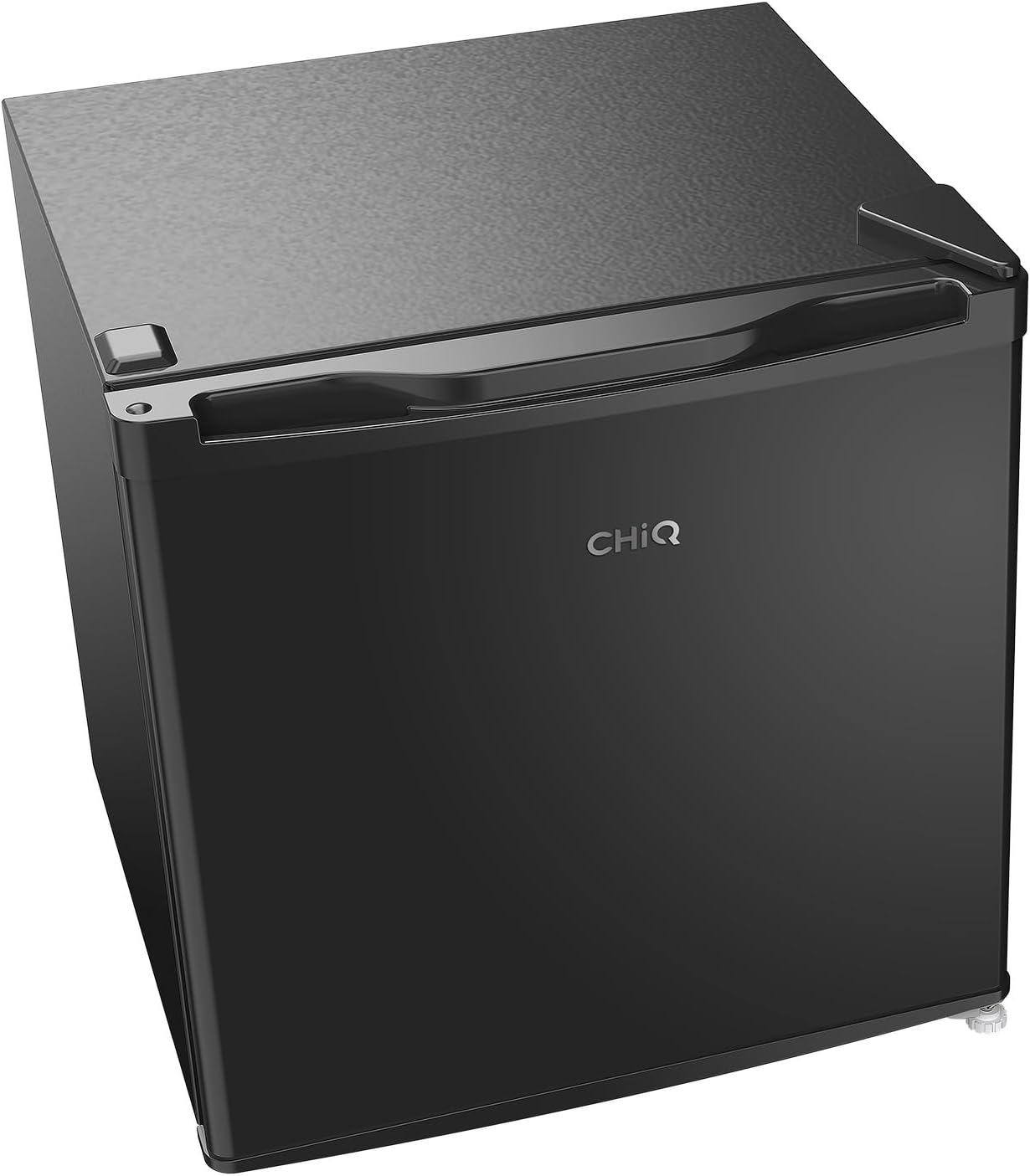 CHIQ Frigorífico Minibar capacidad 46L, Compresor incorporada, Botellero y Compartimiento Congelador, Control de Temperatura regulable, Bajo Nivel de ruido, Puerta Reversible, Color Negro