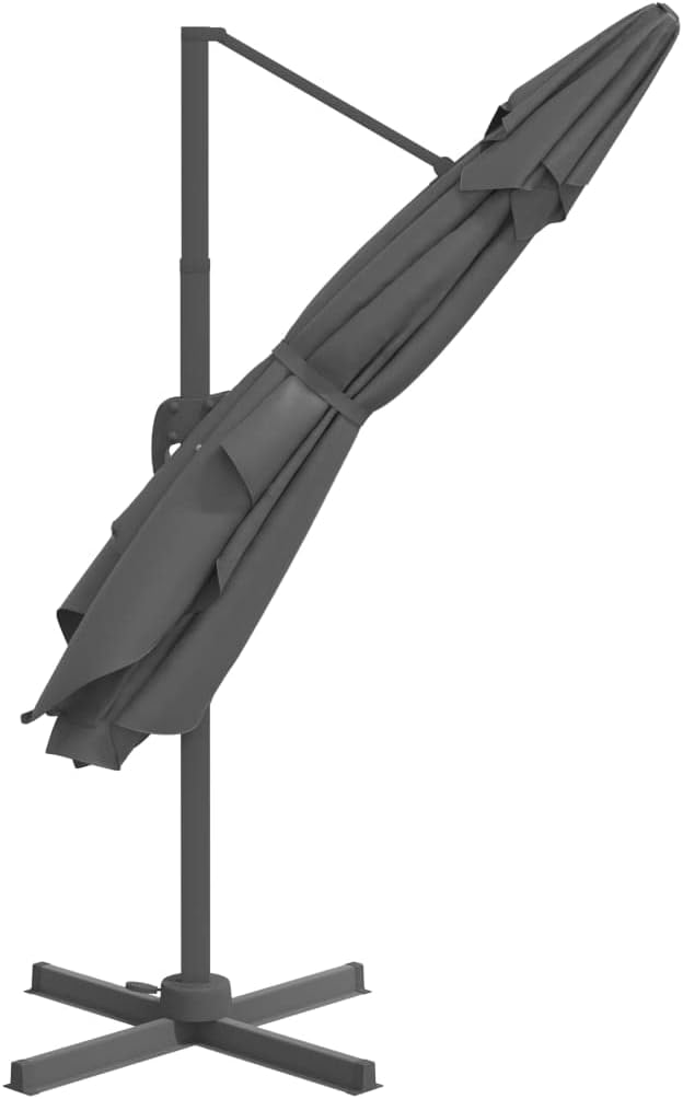 LED-Ampelschirm Anthrazit, 400 x 300 cm