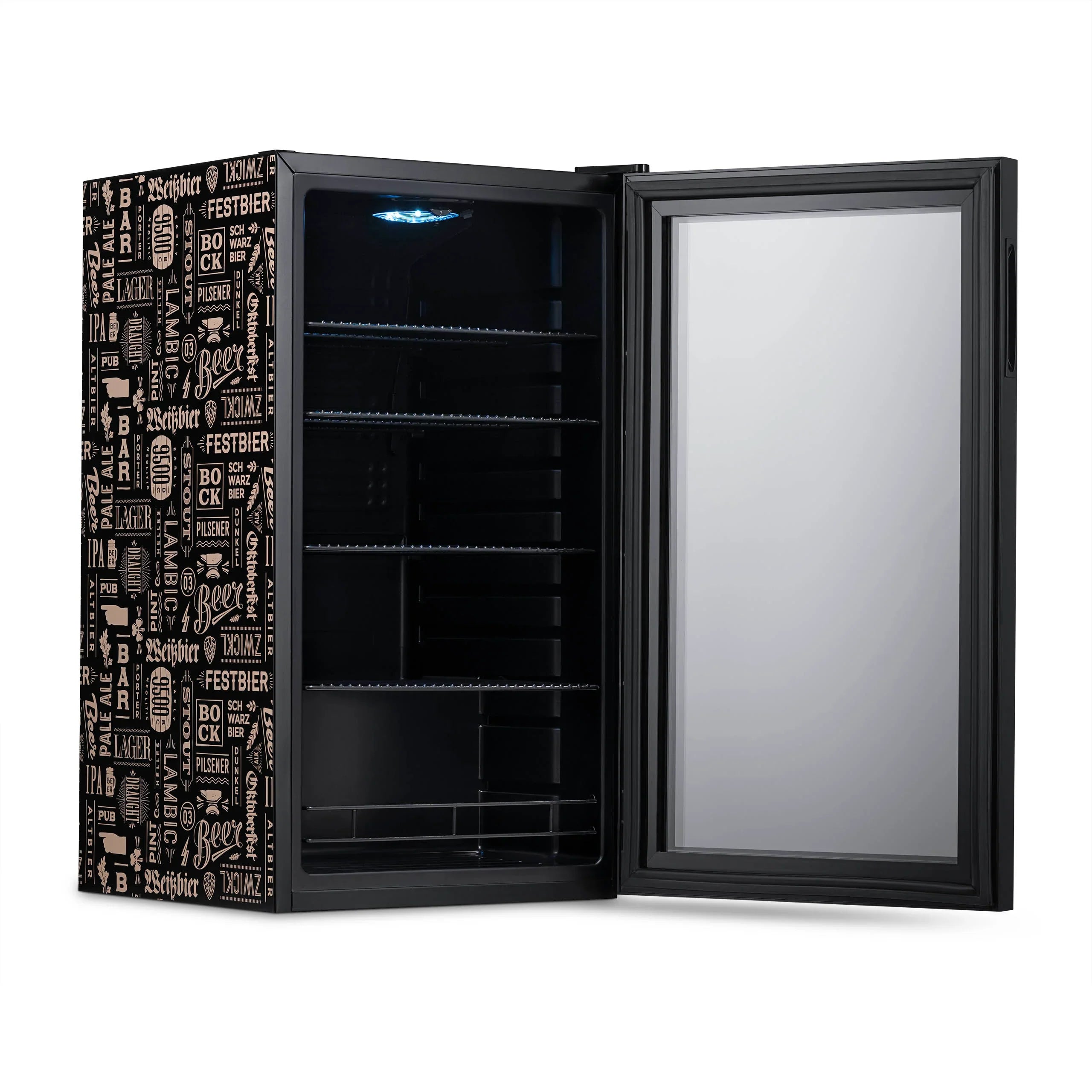 2025 Newair® Refrigerador de Bebidas Independiente "Cervezas del Mundo" – 126 Latas – 18,5"