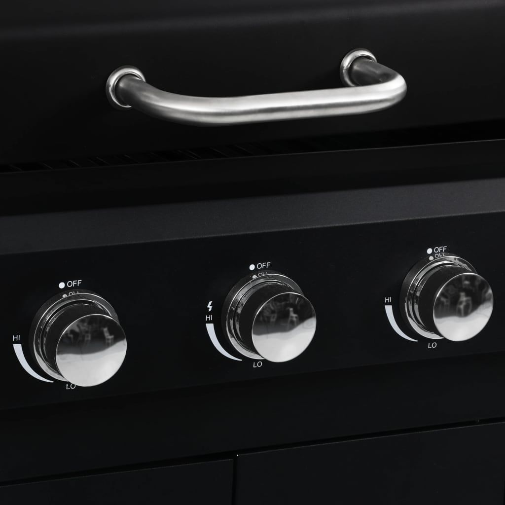Gas- und Kohle-Kombigrill mit 3 Brennern Vidaxl