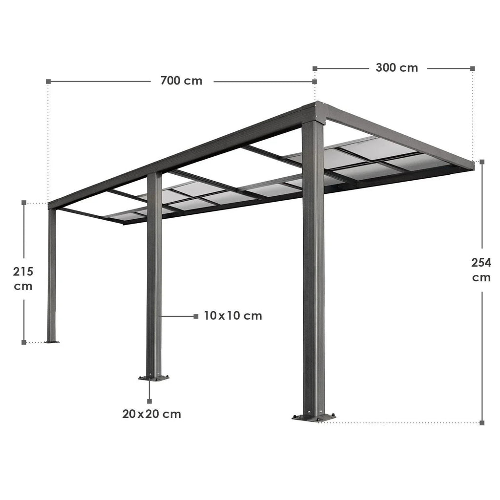 2025 Toldo para terraza Jakarta con paneles de policarbonato