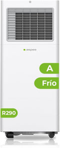 Aspes Mobile Klimaanlage, 9000 BTU. AAAP900F. Nur Kühlen, LED-Touch-Display, Timer, Fernbedienung, Fensterinstallationskit enthalten, Energieeffizienzklasse A