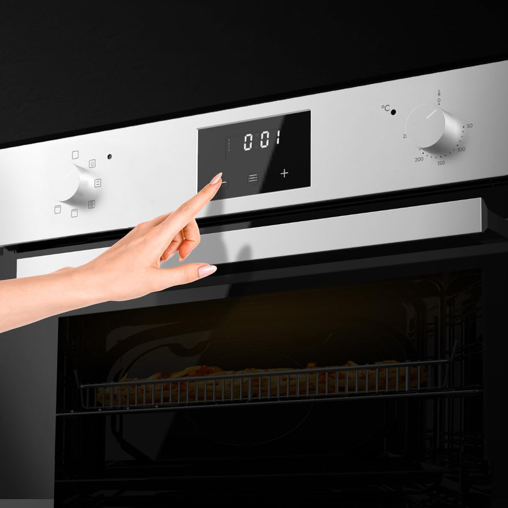 Cecotec Einbaubackofen Multifunktion 70L Bolero Hexa M226001 Line A. 2800W, 7 Funktionen, Display, Steam Base XXL, Steam Assist, Steam EasyClean, Kühlgebläse, Eco-Modus, Konvektionsmodus, Grillmodus
