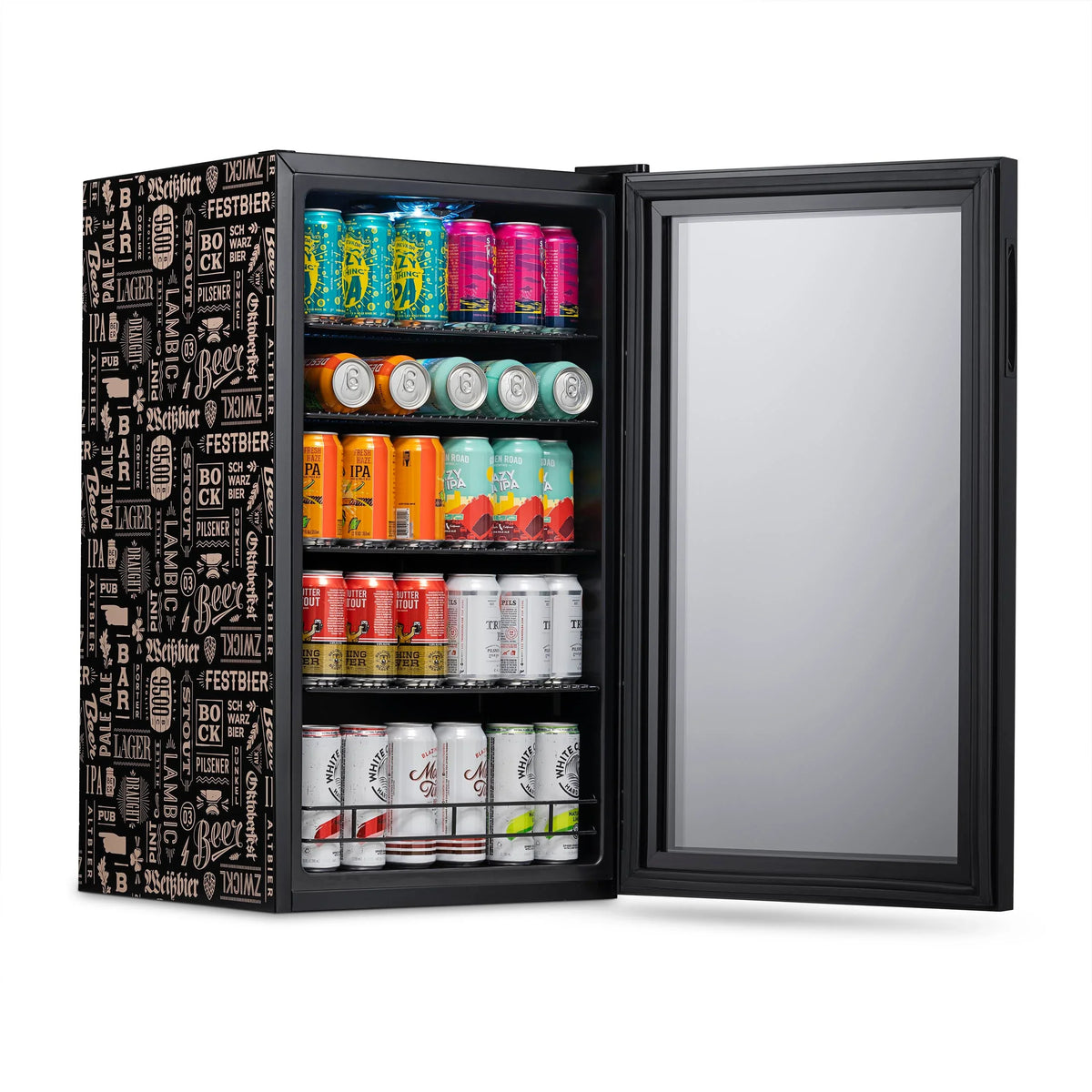 2025 Newair® Refrigerador de Bebidas Independiente "Cervezas del Mundo" – 126 Latas – 18,5"