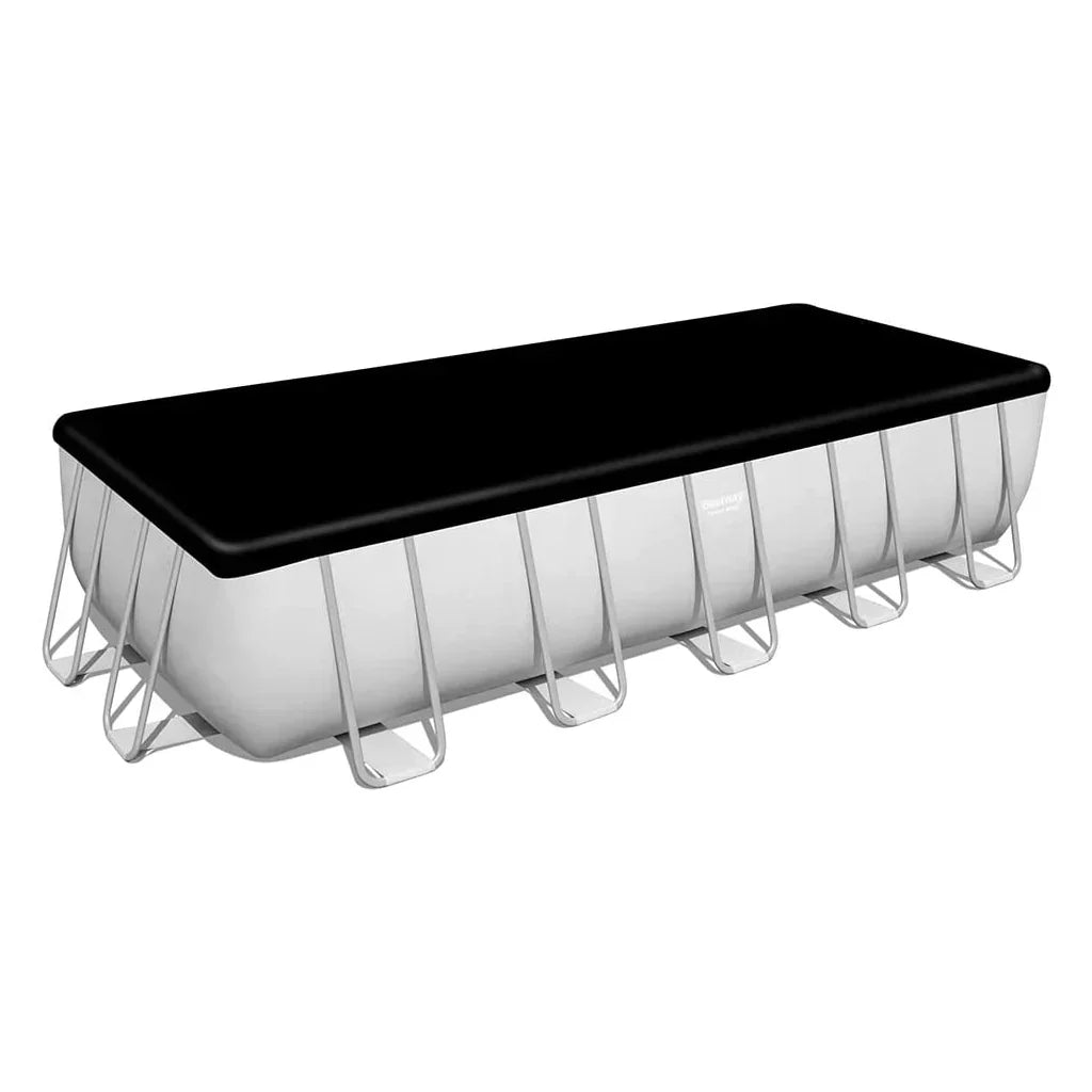 2025 Bestway 5611Z Power Steel Frame Komplett-Pool-Set mit Filterpumpe, 640 x 274 x 132 cm, Hellgrau