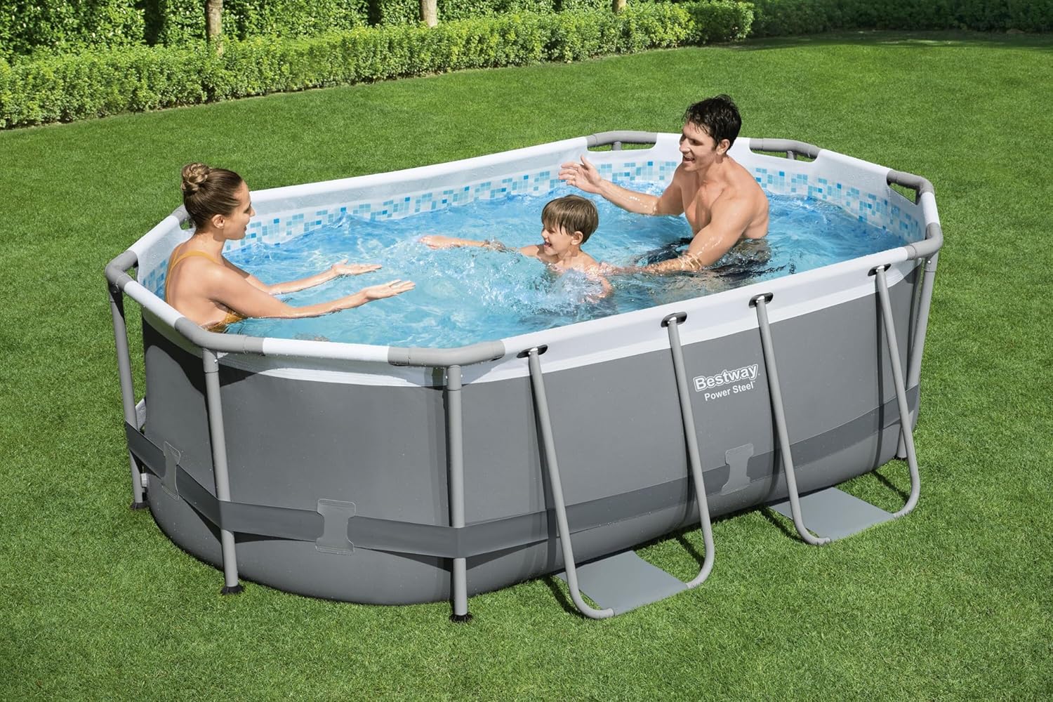 Bestway Power Steel™ 3,05 m x 2,00 m x 84 cm Ovaler Pool-Set
