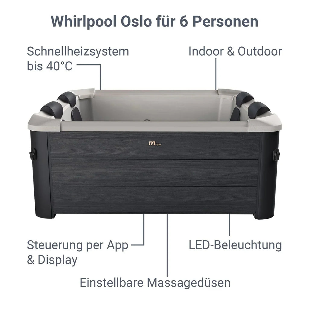 2026 Spa Whirlpool Oslo con iluminación LED