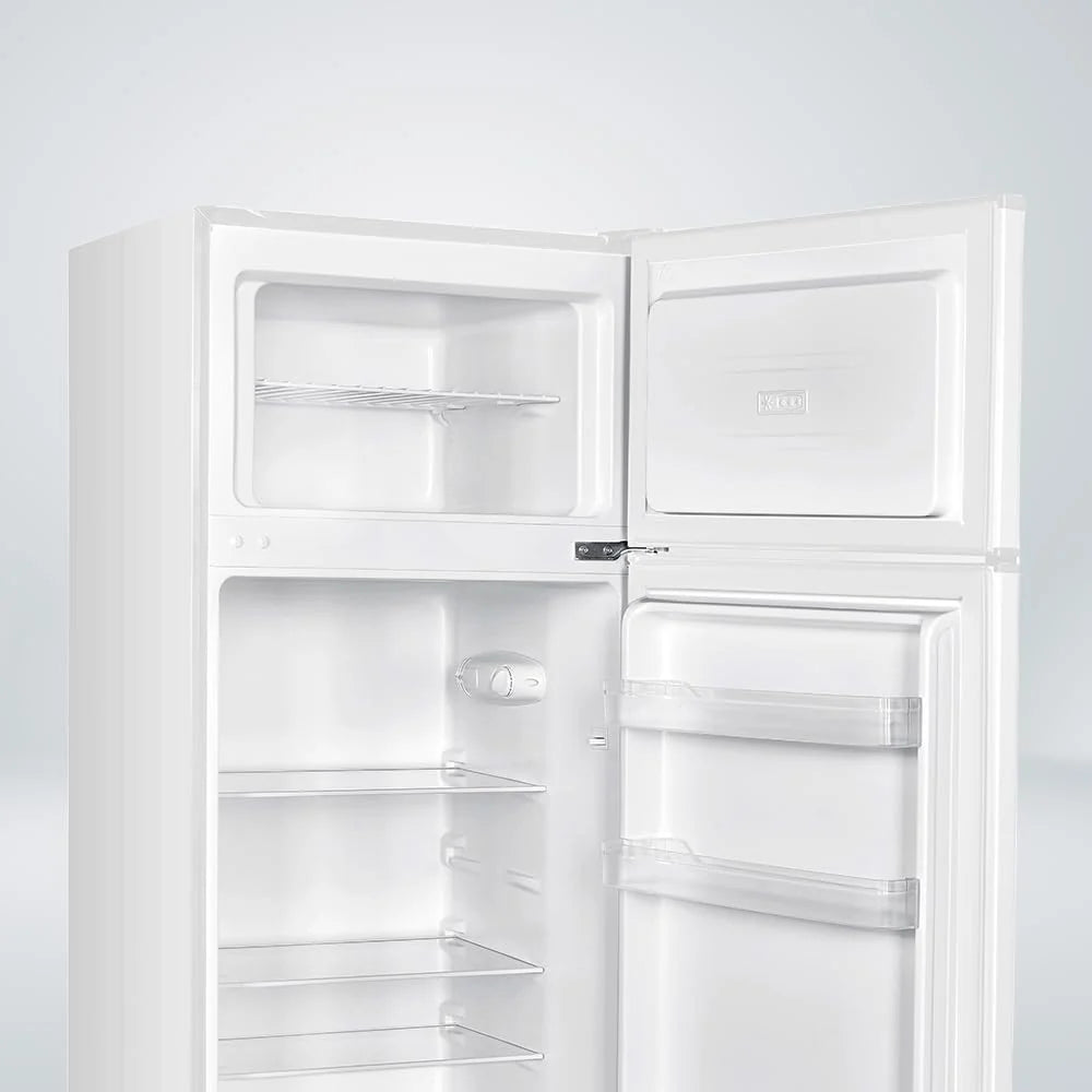 NILSON Frigorífico 2 Puertas Blanco NF145500E. Capacidad 206 Litros, Puerta Reversible, Bajo Nivel Sonoro, Eficiencia Energética Clase E