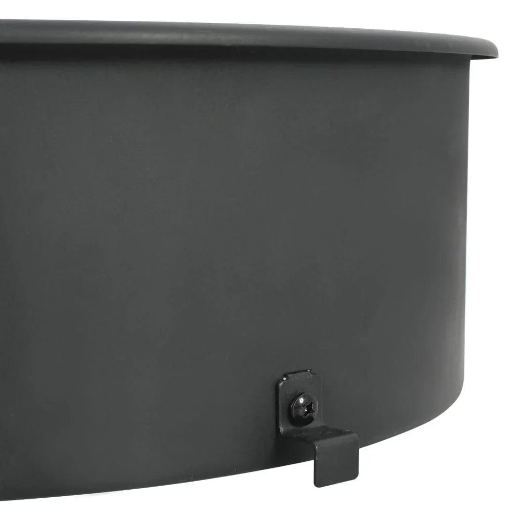 Vidaxl Barbecue-Grillring-Kit in Schwarz, 57 cm