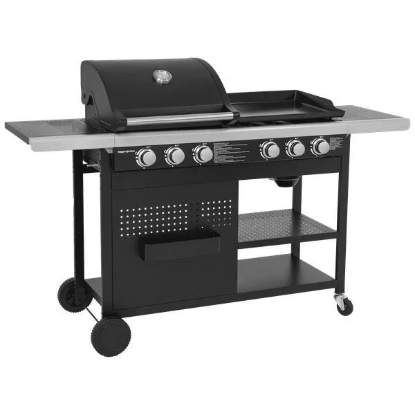 Gasgrill Vesuvio Duo – 3 Brenner + Plancha 3 Brenner