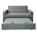 Sofá Cama De 2 Plazas Modelo Vienna Con Reposabrazos, Gris, Diseño Moderno, Práctico Y Funcional