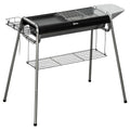 Outsunny Holzkohlegrill Edelstahl Metall 96x61x72 cm Schwarz