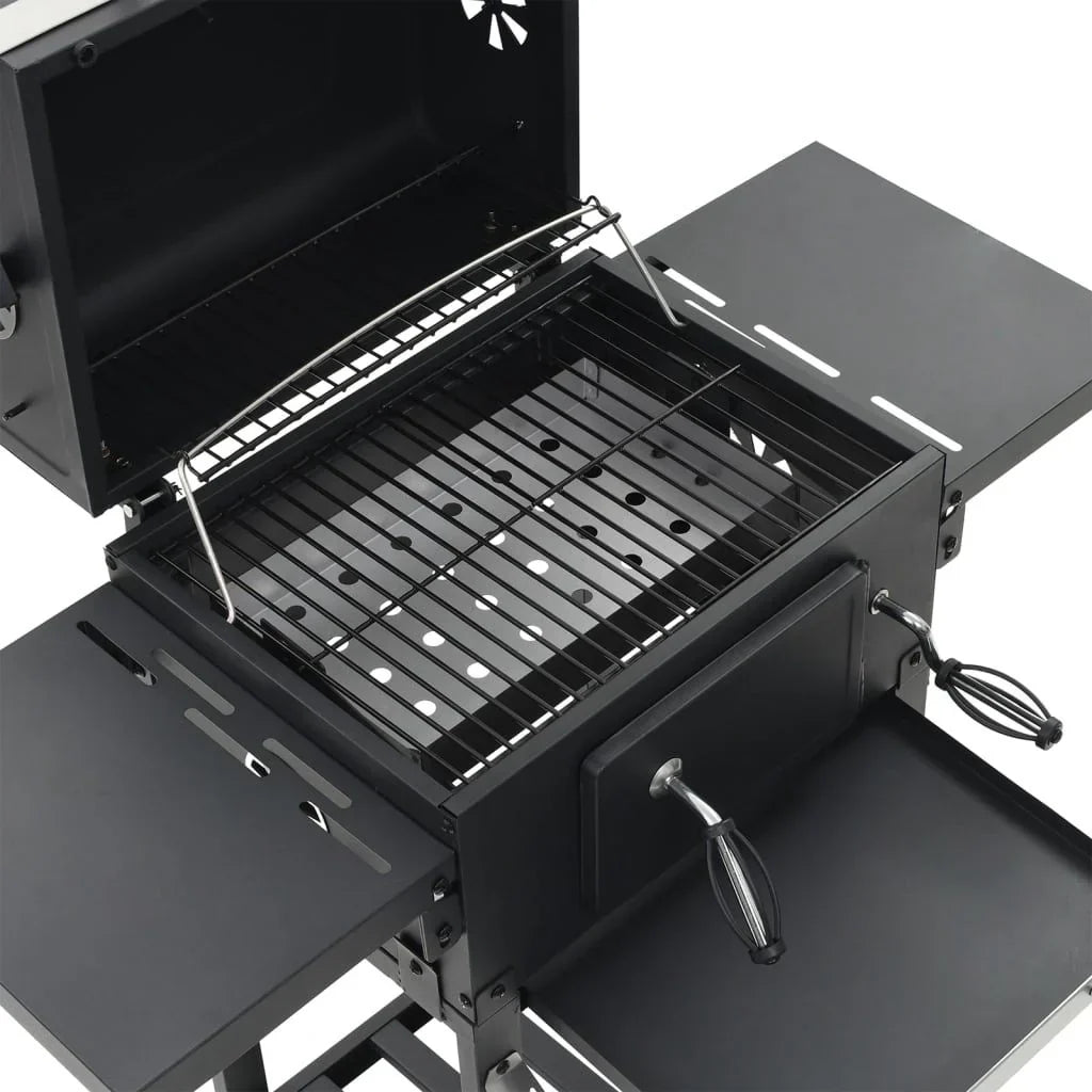 Horno Para Pizza Y Barbacoa Al Aire Libre 3 En 1 Negro Vidaxl
