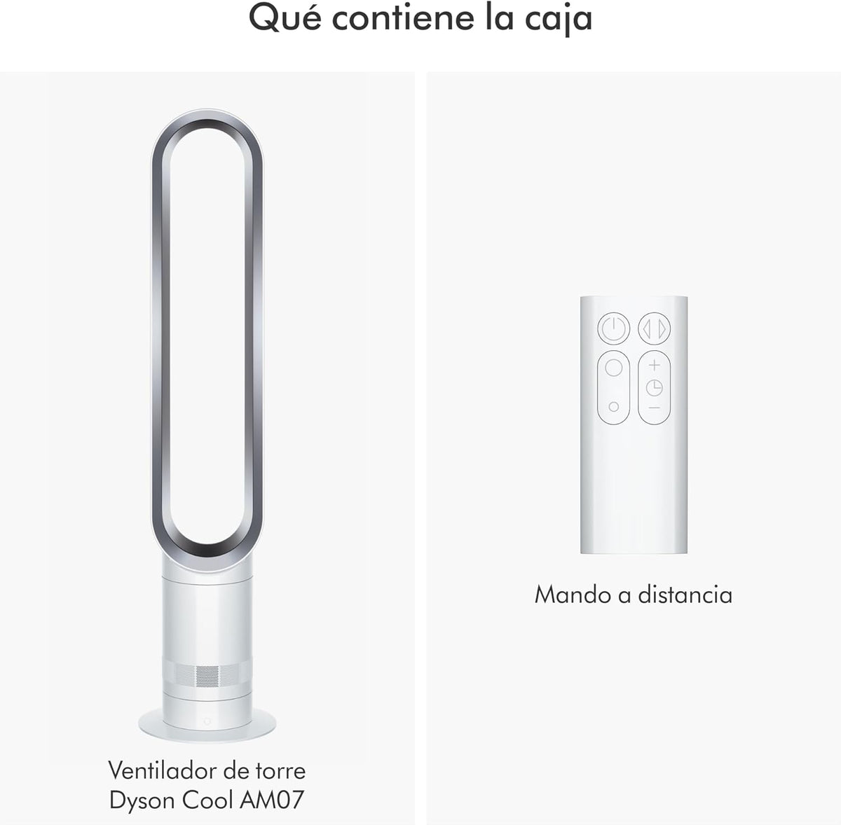 Cool™ Turmventilator (AM07) Air Multiplier™, leistungsstarker Ventilator ohne Flügel mit Air Multiplier™ Technologie (Weiß/Silber)