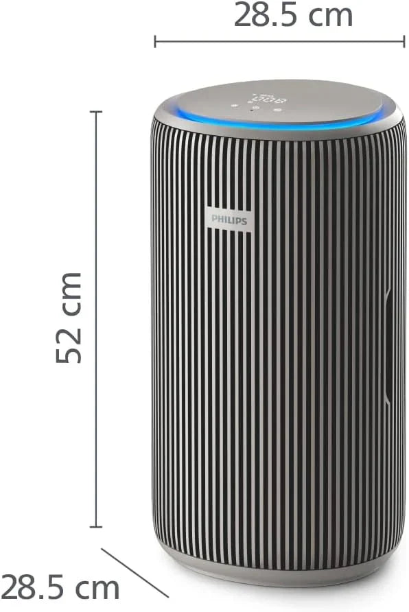 Philips PureProtect 3200 Series Smart Air Purifier, HEPA and Active Carbon Filter, CADR 500m³/h for 130m², Ultra-Quiet, Captures 99.97% Allergens, Connected App (AC3210/12)