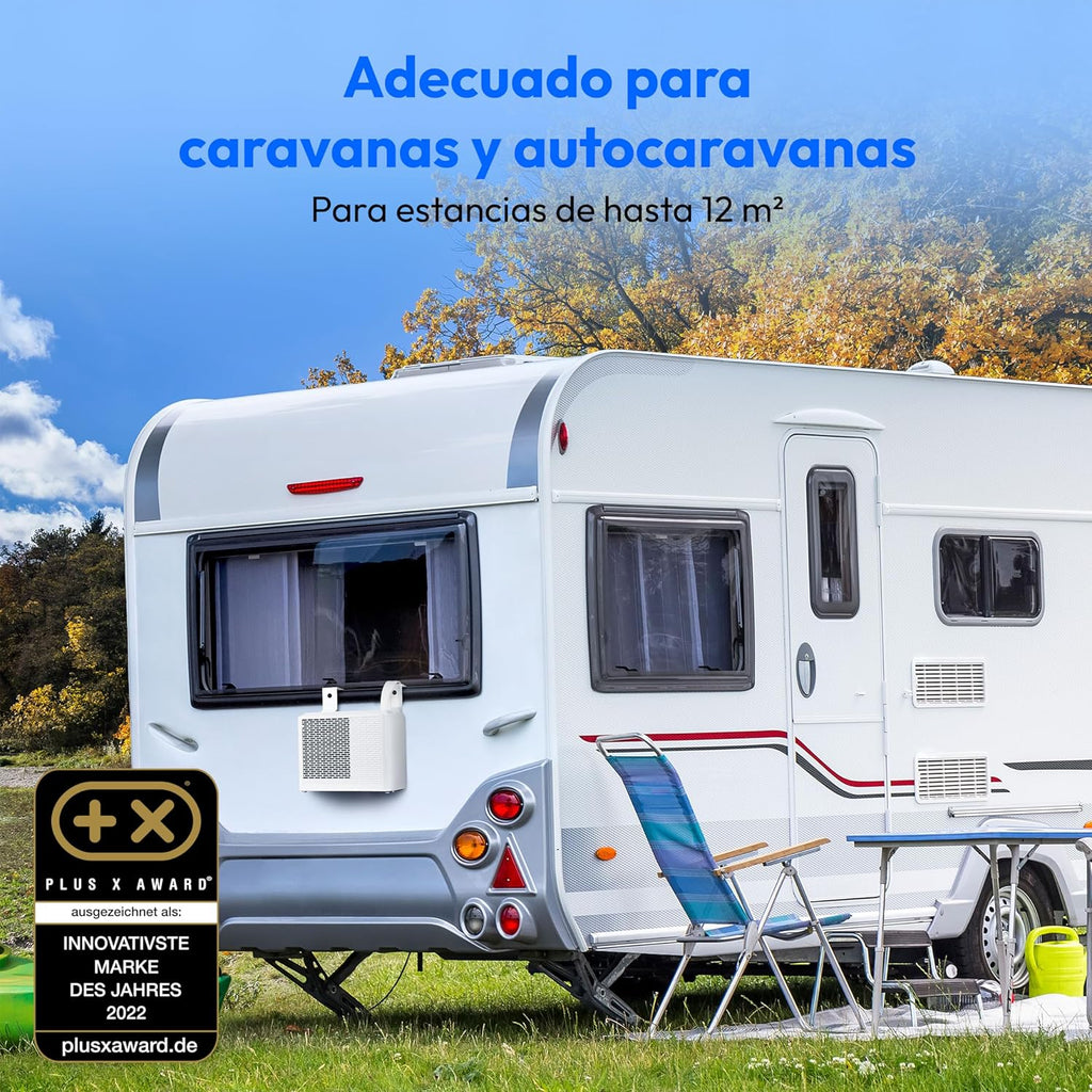 MEDION Smart Aire Acondicionado Portátil para Caravana P502 WiFi 5000 BTU 3 en 1, Refrigeración, Deshumidificación y Ventilador, hasta 12 m², Modo Nocturno, App, MD 37735