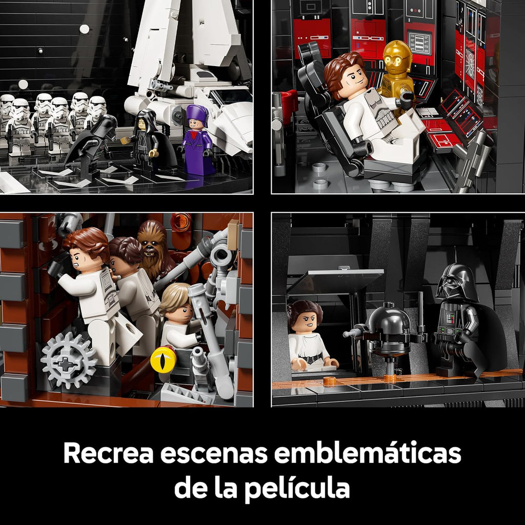 Star Wars 75419 Todesstern – Interaktives UCS-Modell für Erwachsene mit 36 Minifiguren, inkl. Luke Skywalker, Han Solo und Darth Vader – Sammlergeschenk für Fans (Männer und Frauen)