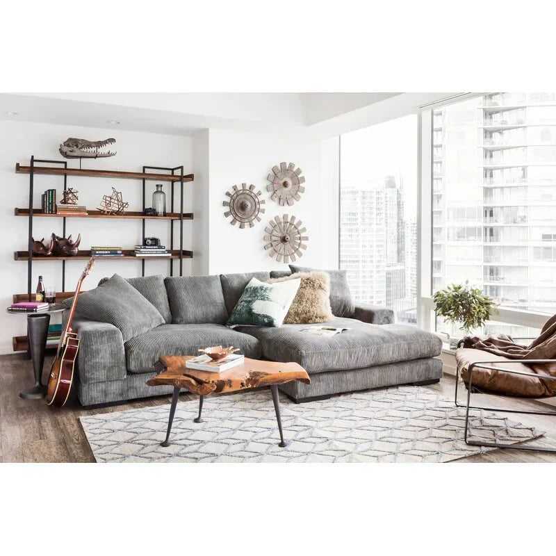 106′′ breites umwandelbares Sofa mit Récamiere