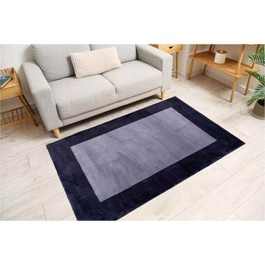 Teppich Maximo Rabbit Premium 200 x 290 cm, Rahmen, Anthrazit-Schwarz