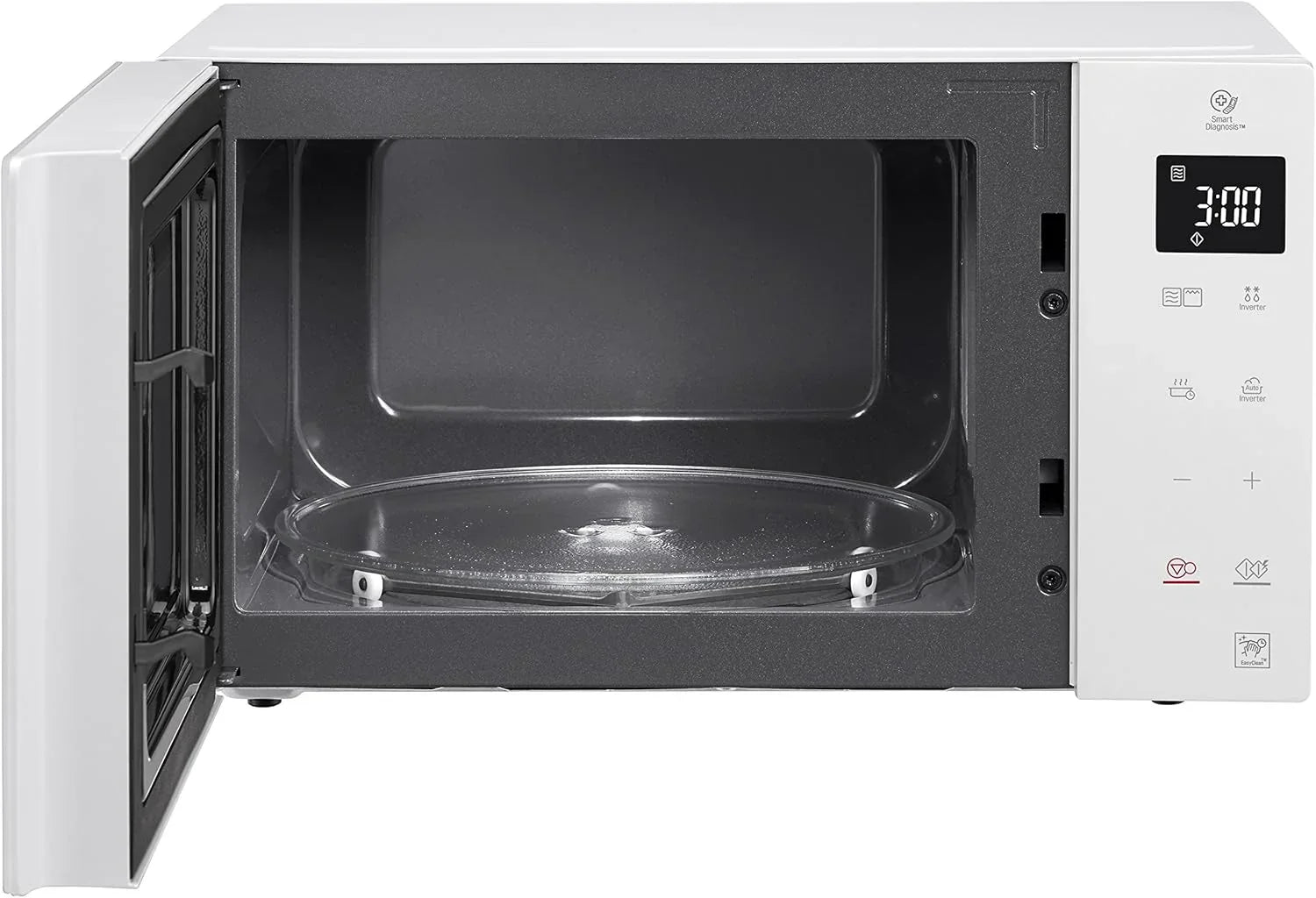 LG MH6535GIS Mikrowelle mit   Inverter Technologie & Quarz Grill, 25 Liter Kapazitt, 1000 W, Automatikprogramme, einstellbare Leistungsstufen für optimales Garen und EasyClean-Funktion, Schwarz