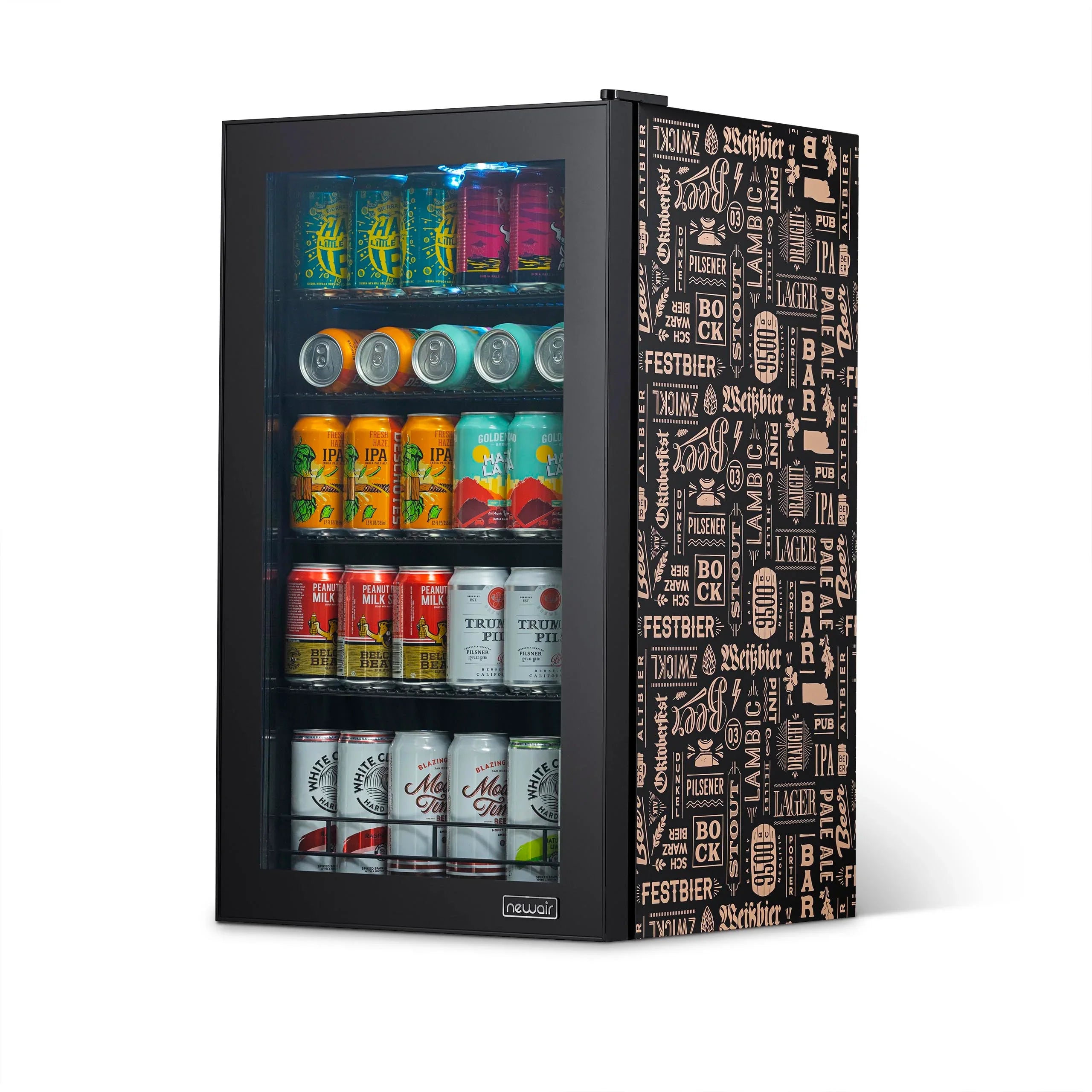 2025 Newair® Refrigerador de Bebidas Independiente "Cervezas del Mundo" – 126 Latas – 18,5"