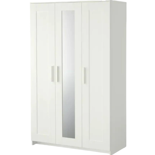 2026 IKEA Kleiderschrank mit 3 Türen BRIMNES, weiß, 117x190 cm