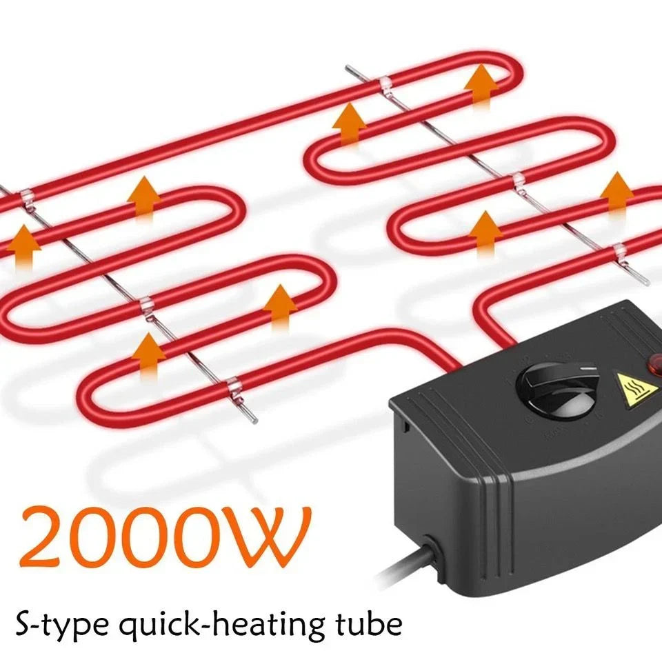 Parrilla Barbacoa Eléctrica 2000w De 2 Alturas