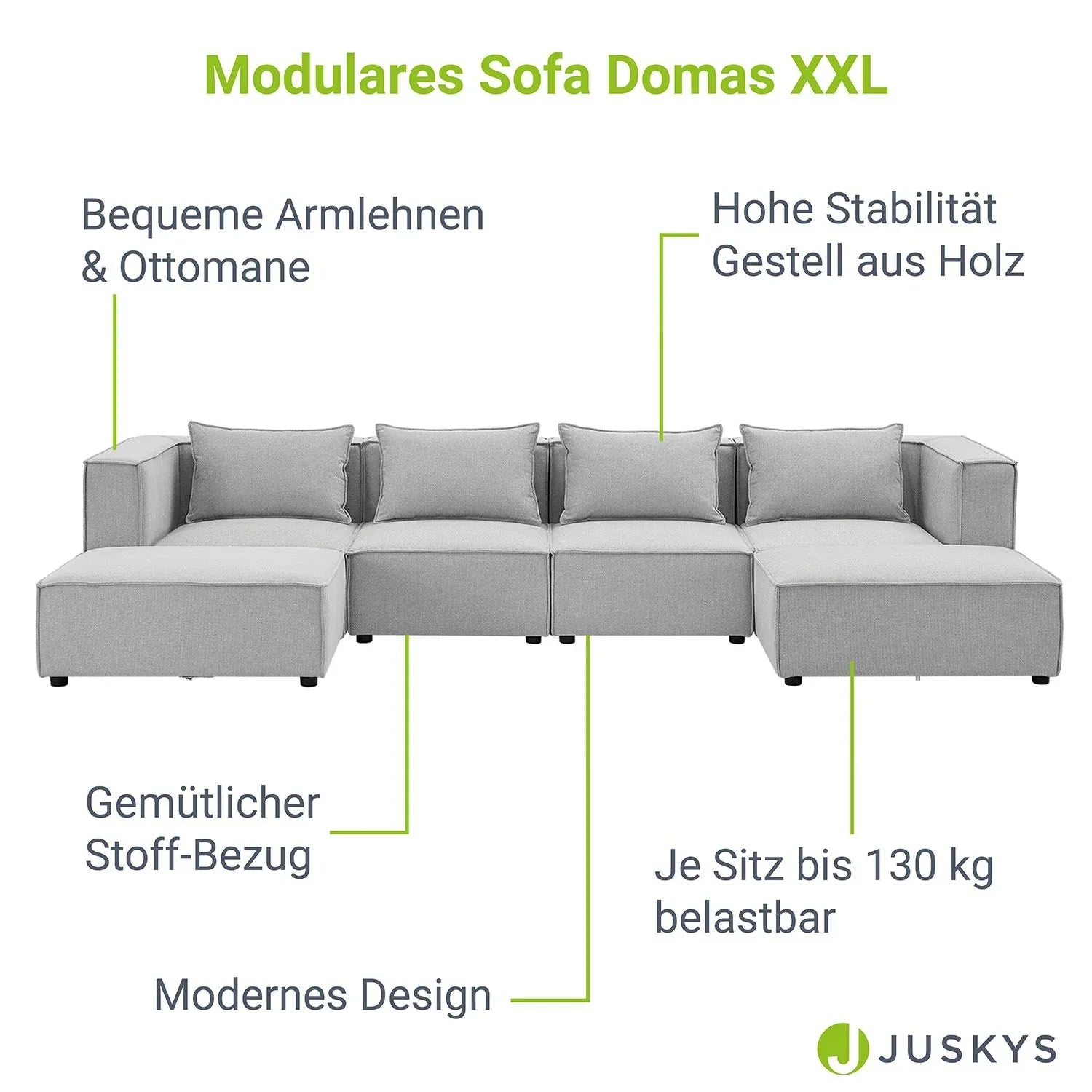 2025 Sofá modular Domas XXL – salón modulable