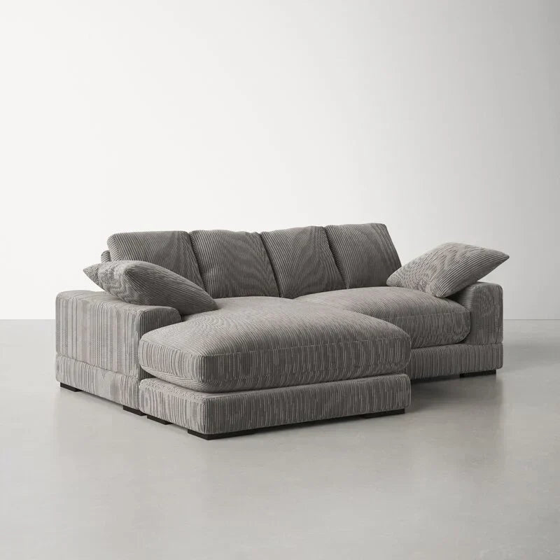 106′′ breites umwandelbares Sofa mit Récamiere