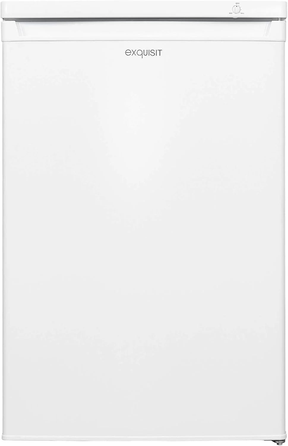 Exquisit® Congelador Table Top 91L, Color Blanco, Clase E, Congelador 4 Estrellas, 4 Cajones Transparentes, Puerta Reversible, Control de Temperatura, Medidas (85,5 x 55,0 x 58,0 cm)