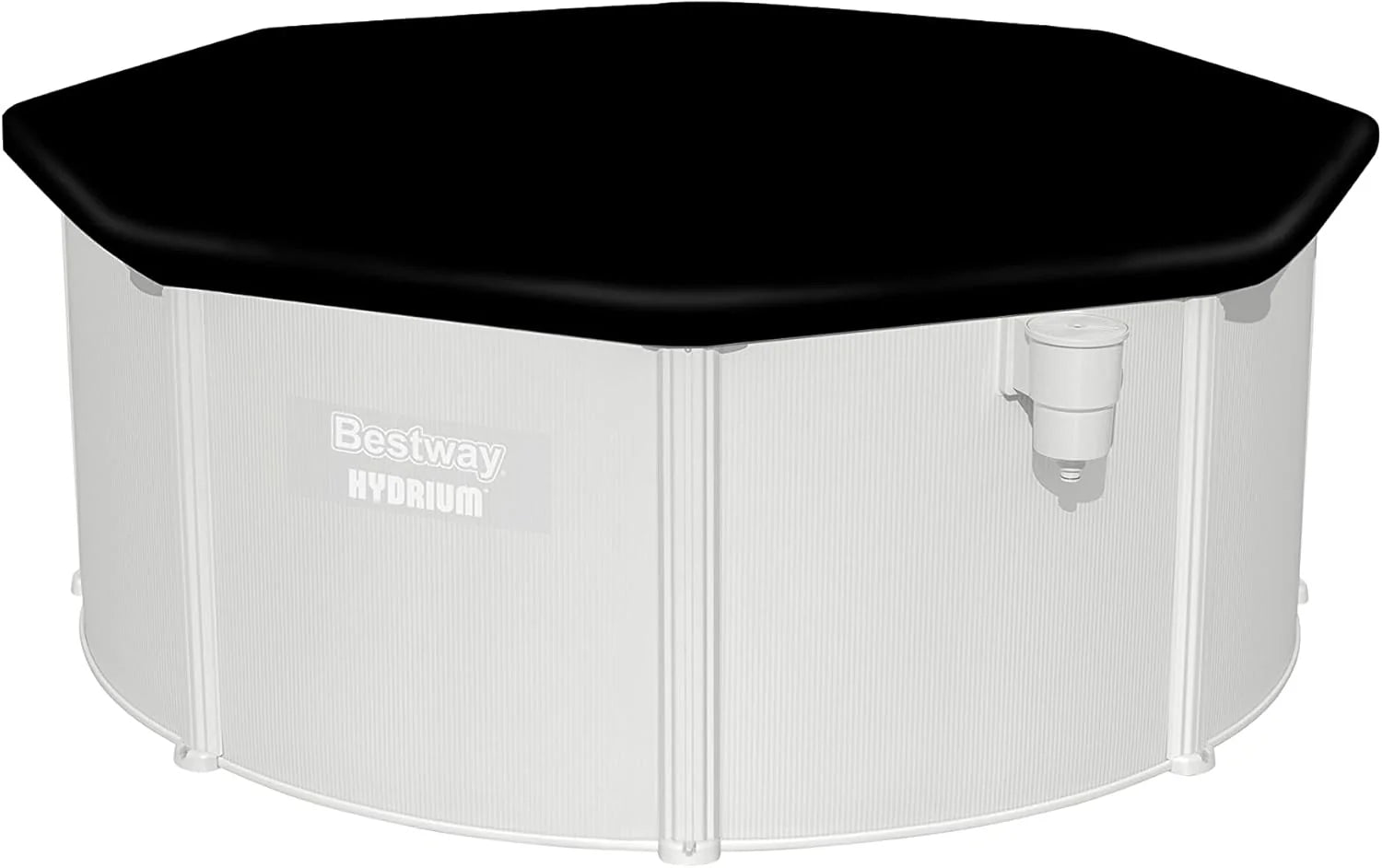 Bestway Hydrium - Piscina de Pared de Acero con Filtro de Arena, diámetro de 300 x 120 cm, Gris, Redonda
