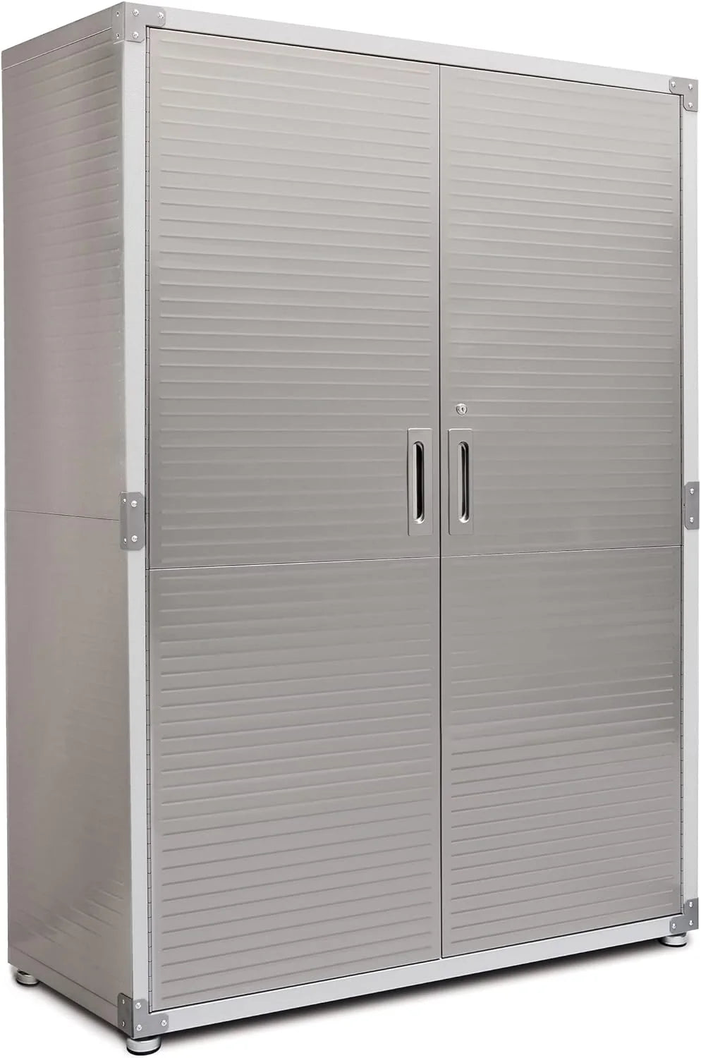 Seville Classics UHD16238 Mega armario , 121,9 x 60,9 x 182,9 cm, soporte de metal con revestimiento en polvo, gris