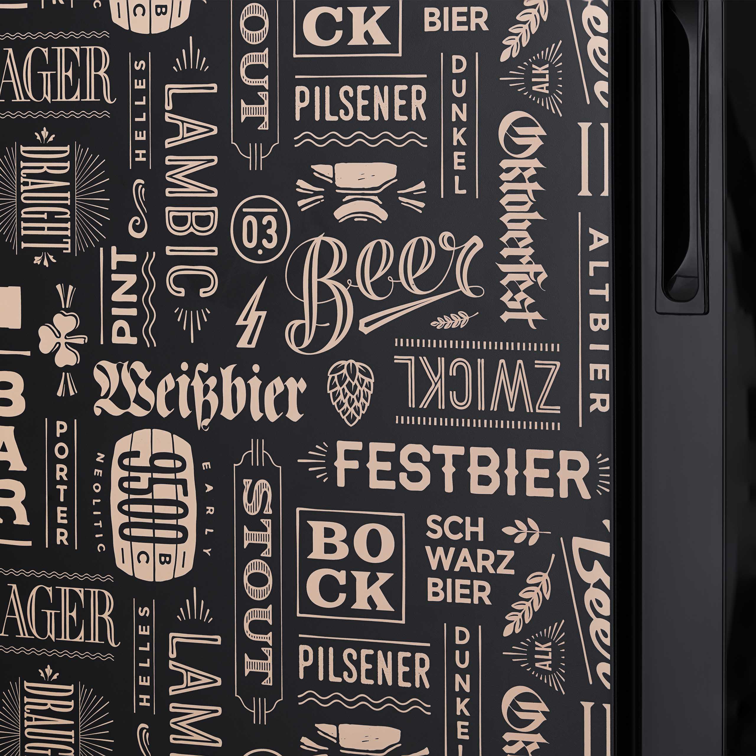 2025 Newair® Refrigerador de Bebidas Independiente "Cervezas del Mundo" – 126 Latas – 18,5"