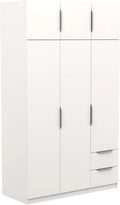 Miroytengo Armario Ghost Grande 6 Puertas y 2 Cajones Color Blanco Mate 203x119 cm