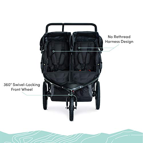 2025 BOB Gear Revolution Flex 3.0 Duallie Doppel-Kinderwagen, Graphite Black