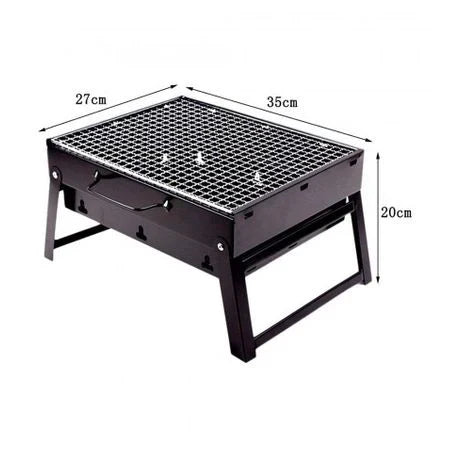 Faltbarer tragbarer Holzkohlegrill für BBQ mit Grillrost 35x27x20cm